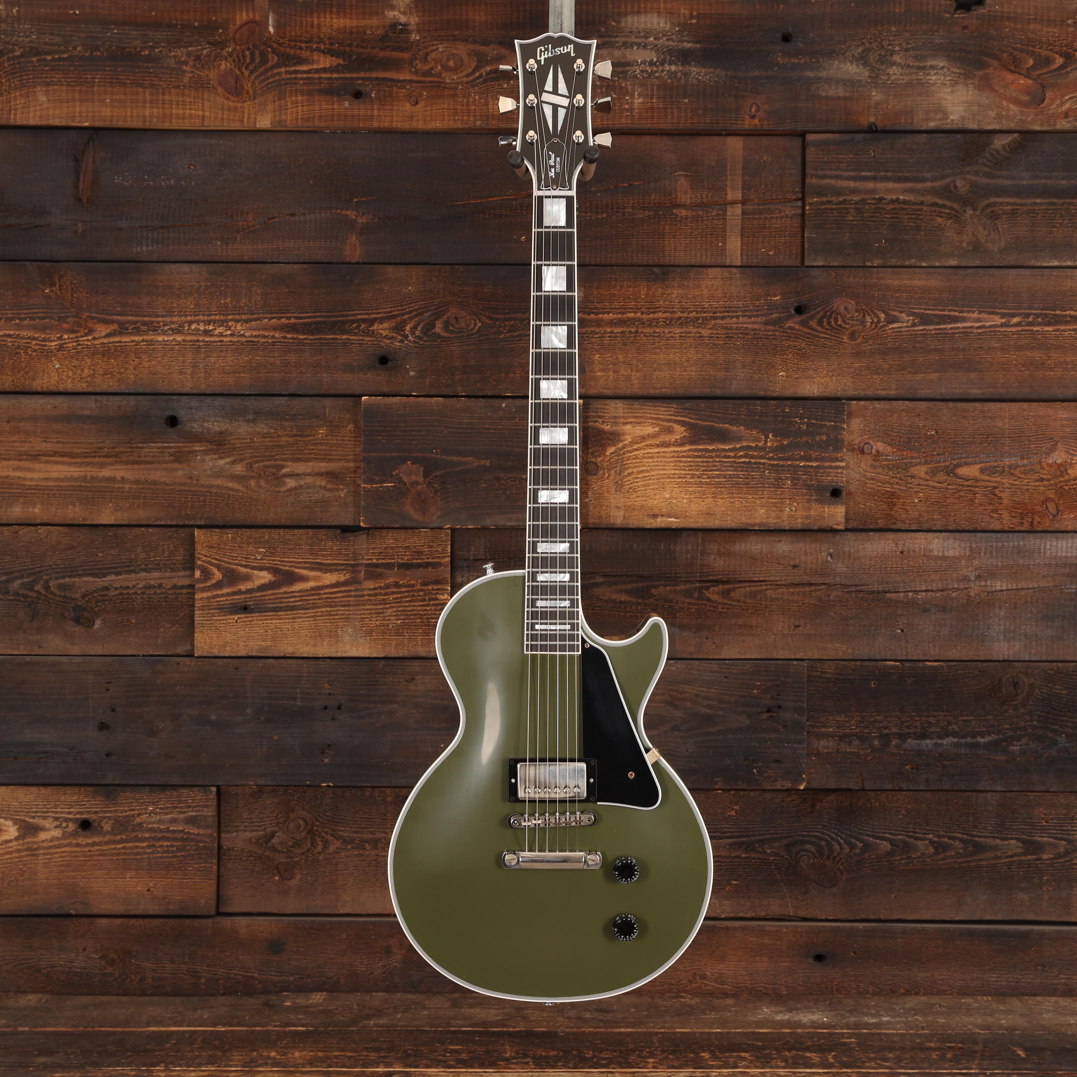 Gibson Custom Shop Les Paul Custom VOS in Olive Drab - Andertons